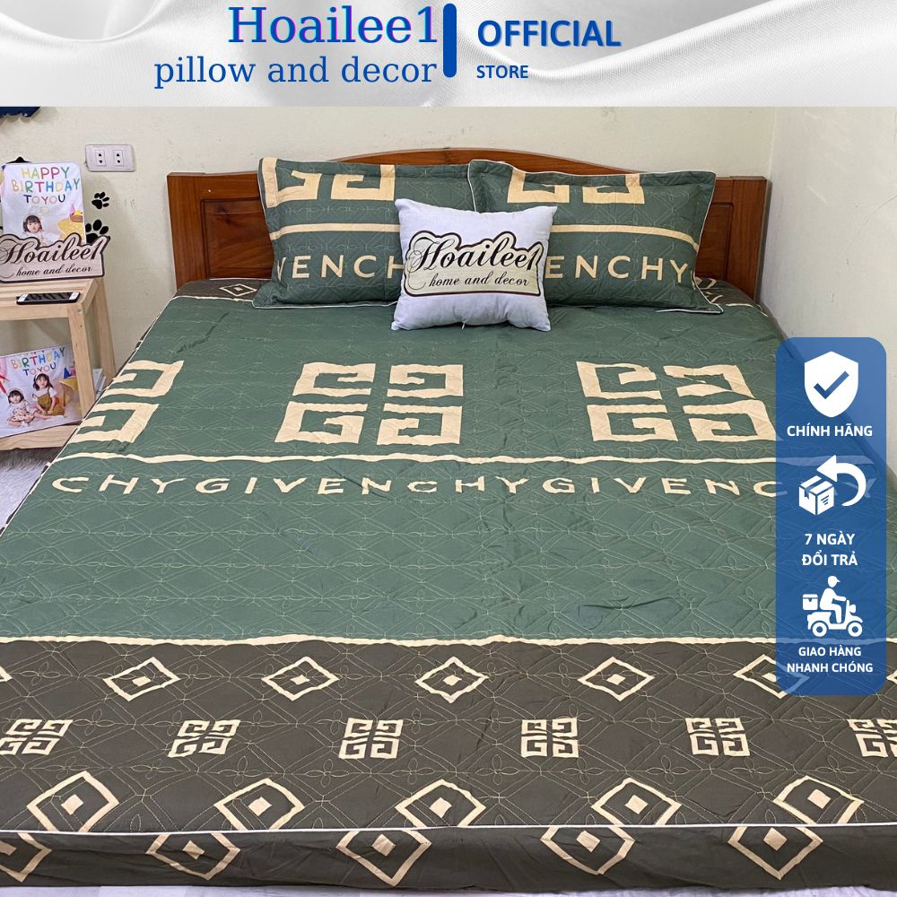 Bộ chăn ga gối trần bông ga chun ga trải giường nhiều kích thước m6 m8 2m2