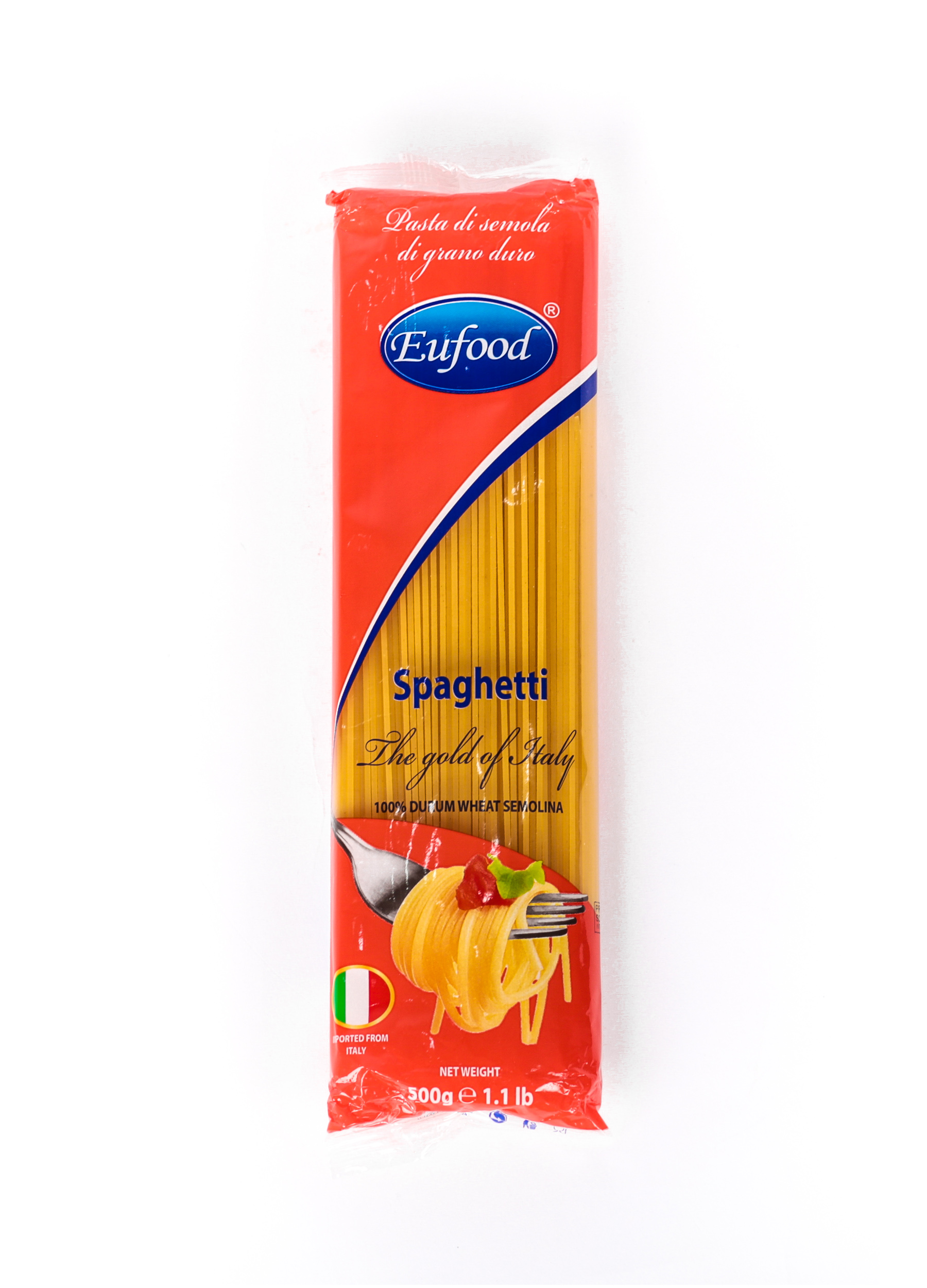 Mì ý spaghetti eufood red italia, gói 500gr