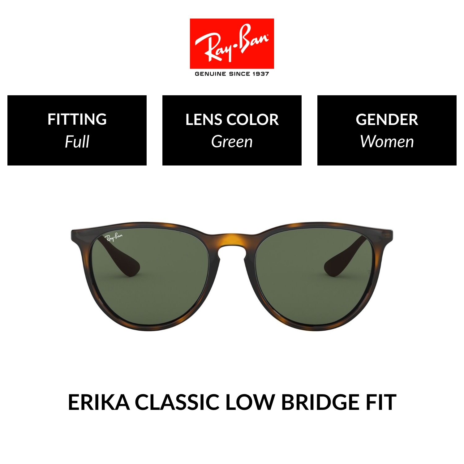 Mắt kính ray-ban erika - rb4171f 710/71 - kính mát size 54