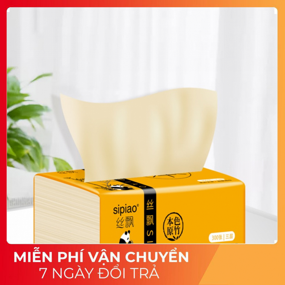 Combo 5 Gói Khăn Giấy Ăn Gấu Trúc Cao Cấp Loại Tốt Làm Từ Sợi Tre Siêu Dai Siêu Mềm Mịn Siêu Nhỏ Gọn Tiện Lợi