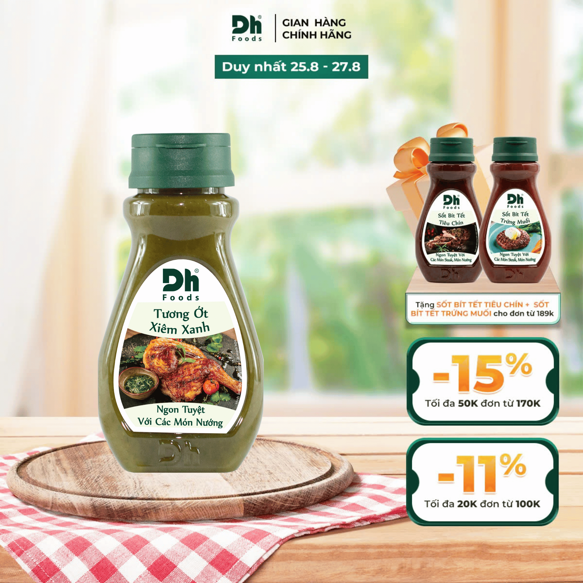 Tương ớt xiêm xanh 200g dh foods