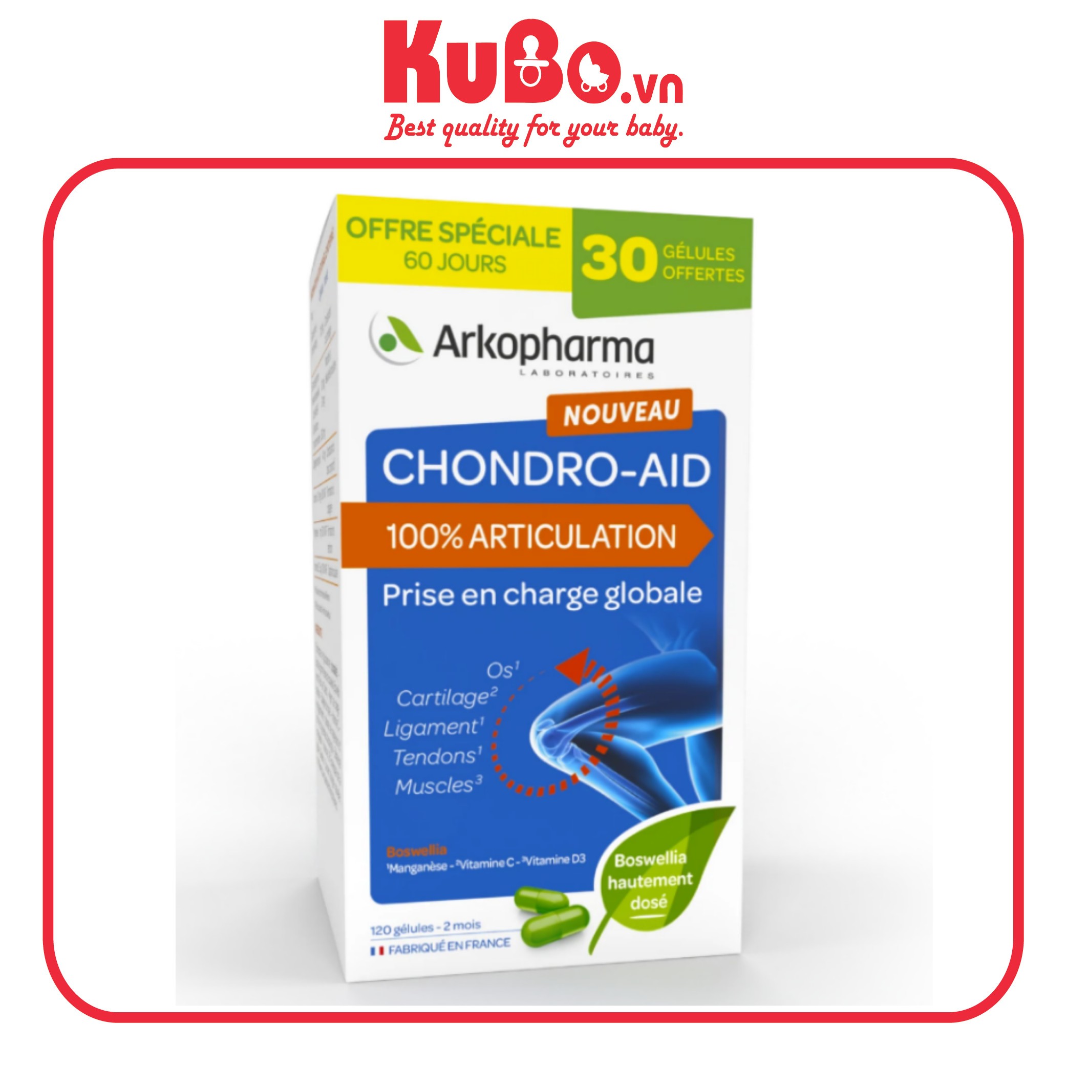 Bổ xương Khớp Arkopharma Chonsrop-aid Fort 120 viên (mẫu mới )