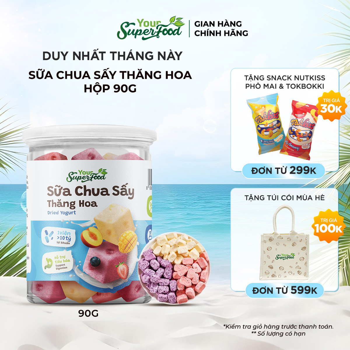Sữa Chua Sấy Thăng Hoa Ít Đường Vị Nhà Làm - Sữa Chua Viên Khô Dễ Bảo Quản Đến Từ Your Superfood