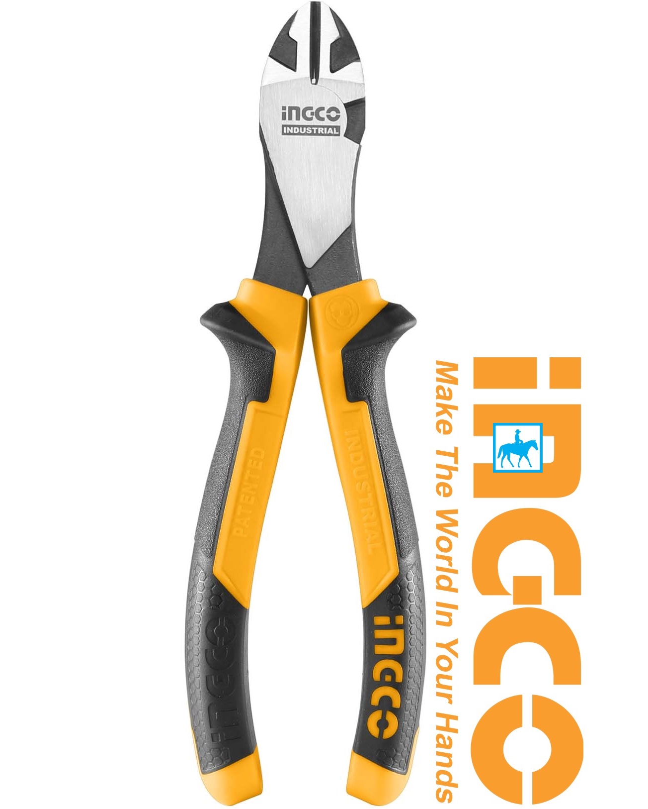 Kìm cắt kềm cắt trợ lực đầu nặng cr-v heavy duty diagonal cutting pliers ingco hhdcp28188 tht27716