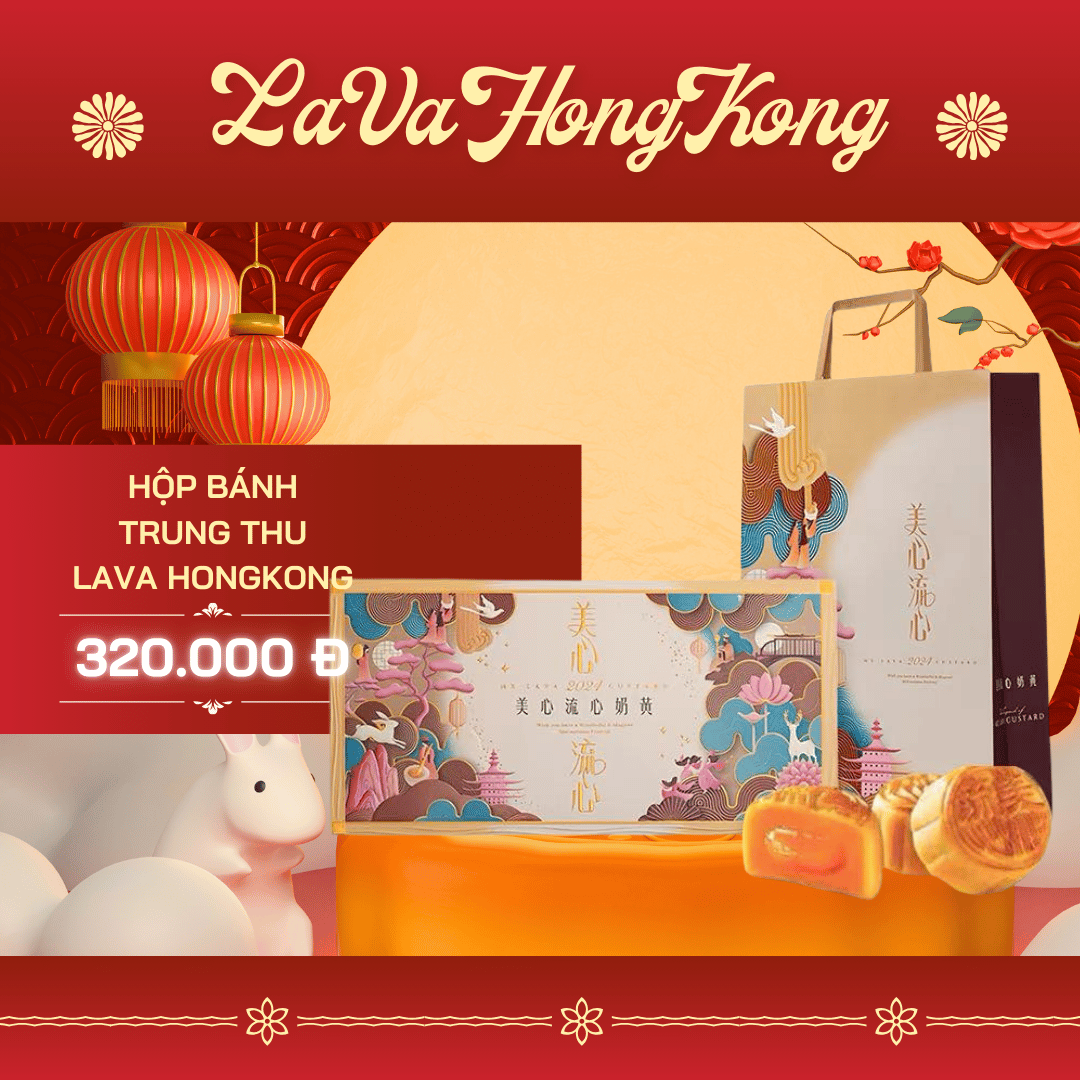 Bánh Trung Thu Cao Cấp Lava 8 Chiếc Nhân Chảy Hộp 360g. Có Hộp Và Túi Sách Siêu Đẹp