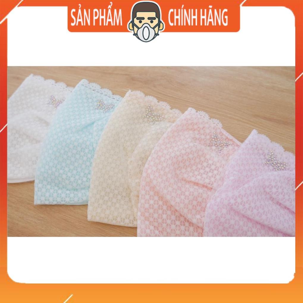 Khẩu trang vải lưới có hoa văn thiết kế độc lạ thời trang phụ nữ