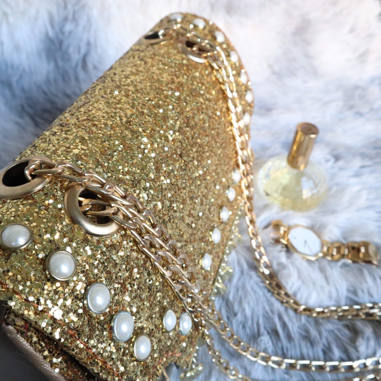 Túi xách Kim Sa,Kim Tuyến,Trái Tim xích đinh,  Hình Hộp Nhật, Túi Kim tuyến đeo chéo, túi xách tay, túi thời trang dự tiệc cute mẫu hộp vuông