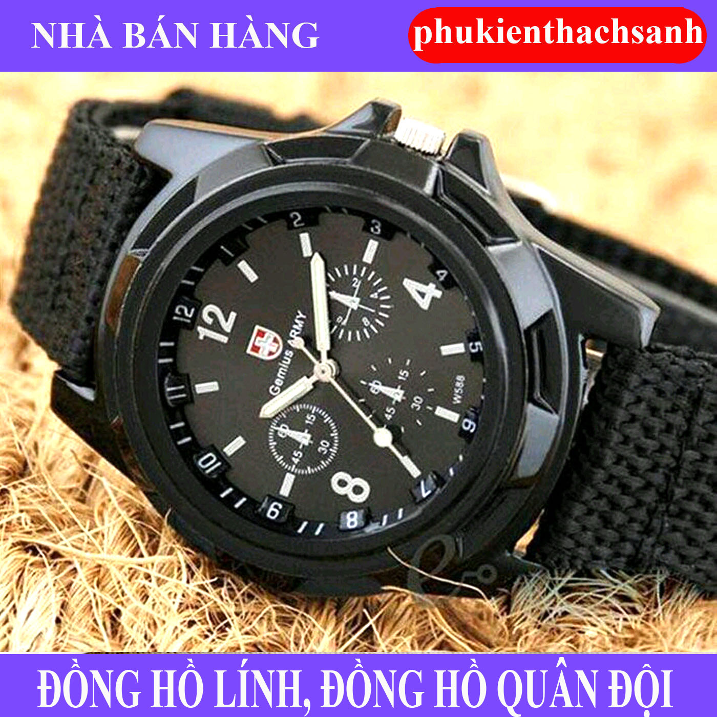 Đồng hồ lính PK01 giá rẻ phù hợp cả nam và nữ chống nước tốt