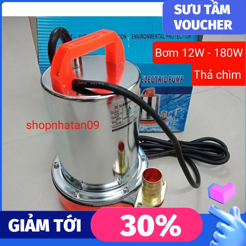 Máy Bơm 12V - Máy Bơm Thả Chìm 12V - 180W Chuẩn