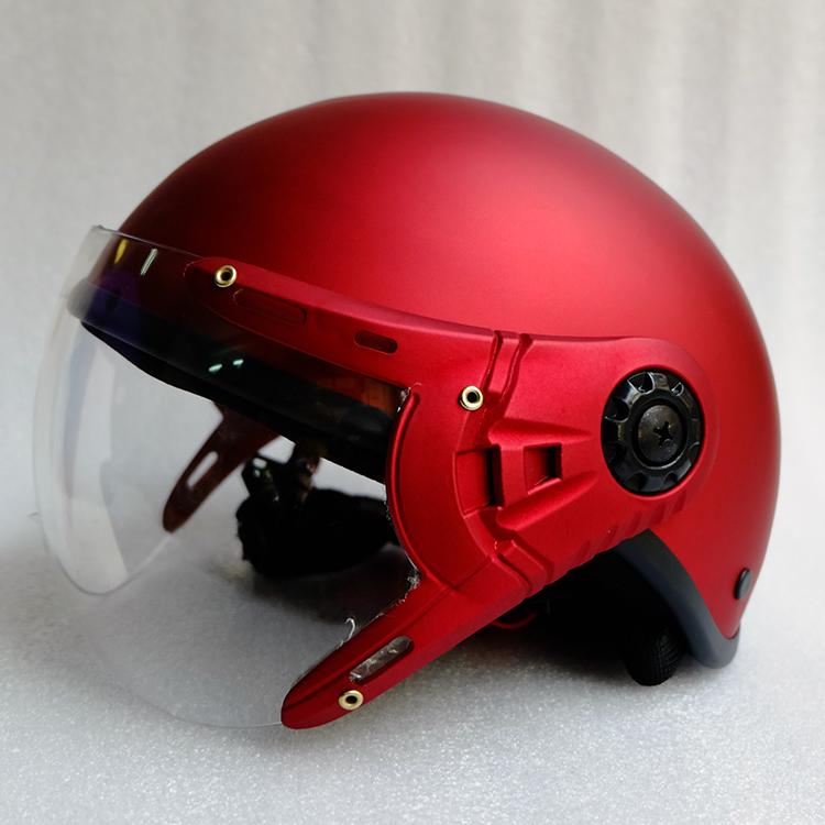 [HCM]MŨ BẢO HIỂM 1/2 SƠN TRƠN KÍNH CÀNG (MÀU MẬN CHÍN) HÀNG CTY THỜI TRANG-AN TOÀN-ĐẠT CHUẨN