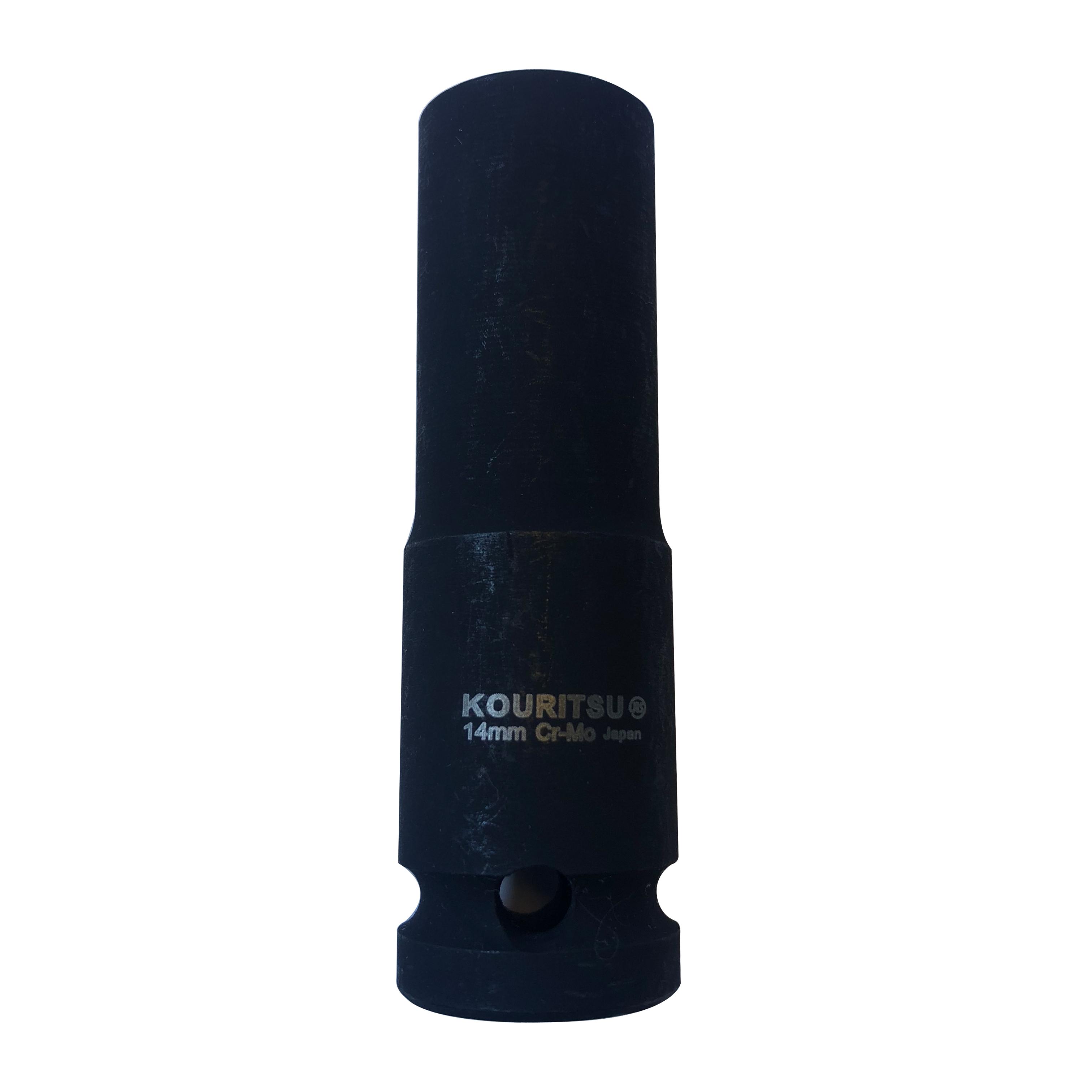Khẩu đen dài 1/2 inch Nhật Bản Kouritsu thép CR-Mo 14mm - tuýp mở siết bulong