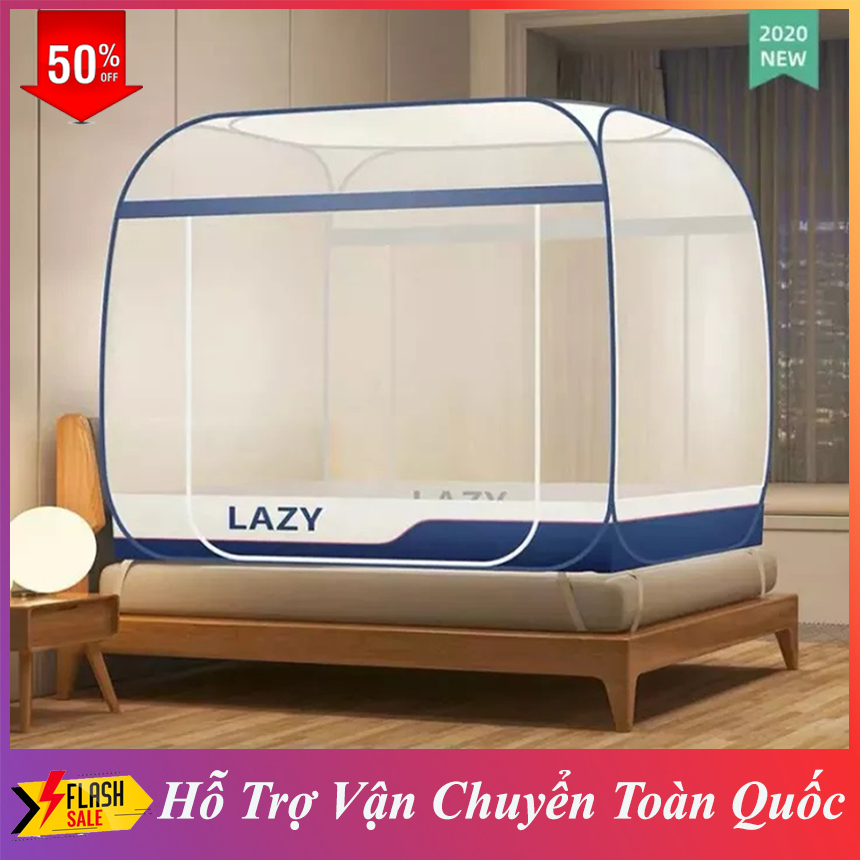 Mùng ngủ chụp tự bung sợi thép siêu to 1m8 x 2m