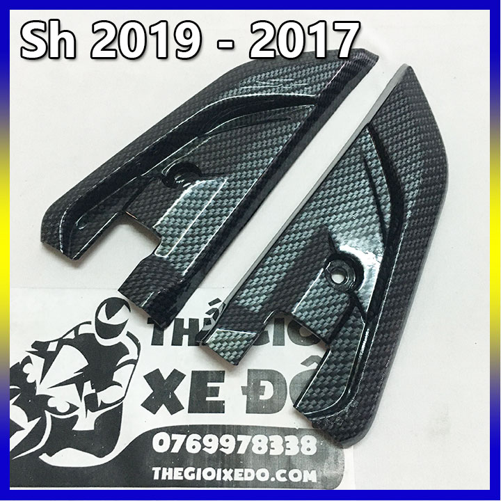 Ốp gác chân sau sh cacbon cho sh 2019 - 2017
