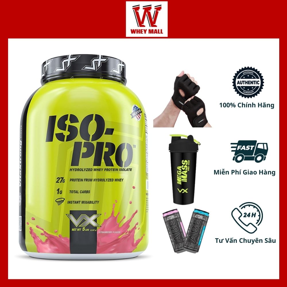 Iso pro whey protein hydrolyzed vitaxtrong 5lbs sữa tăng cơ giảm mỡ usa iso pro