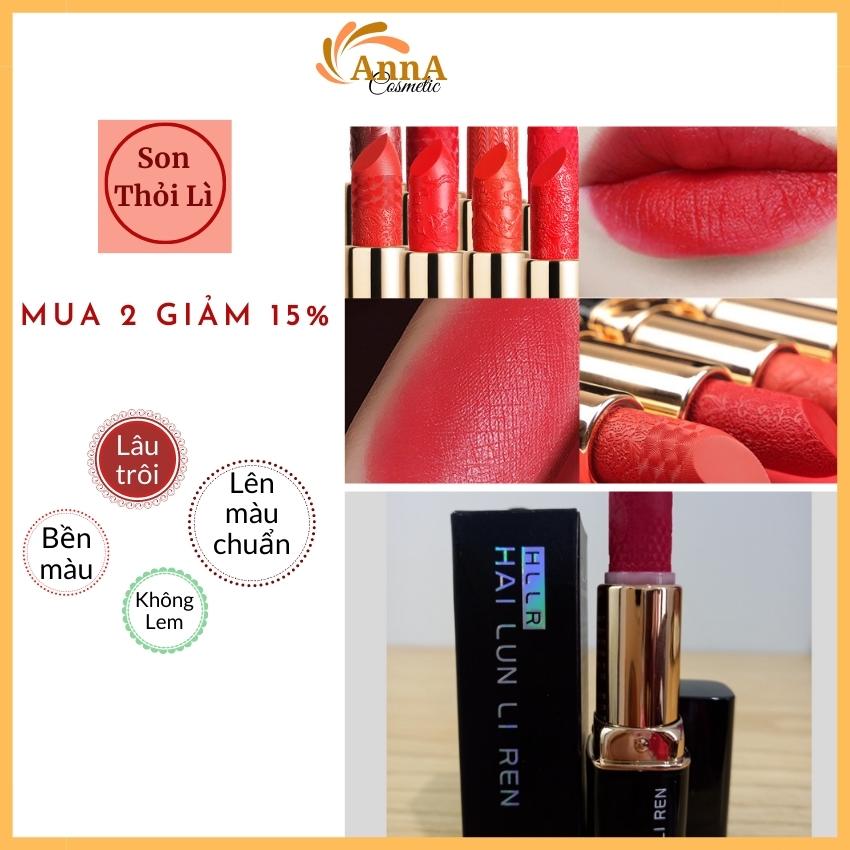 Son thỏi nội địa trung son chạm khắc douyin dưỡng ẩm nhung lì bền màu lâu trôi không khô môi 3,8g-anna.cosmetic
