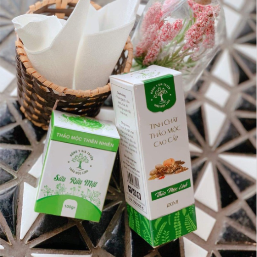 Combo tinh chất cao cấp + bột rửa mặt thảo mộc linh
