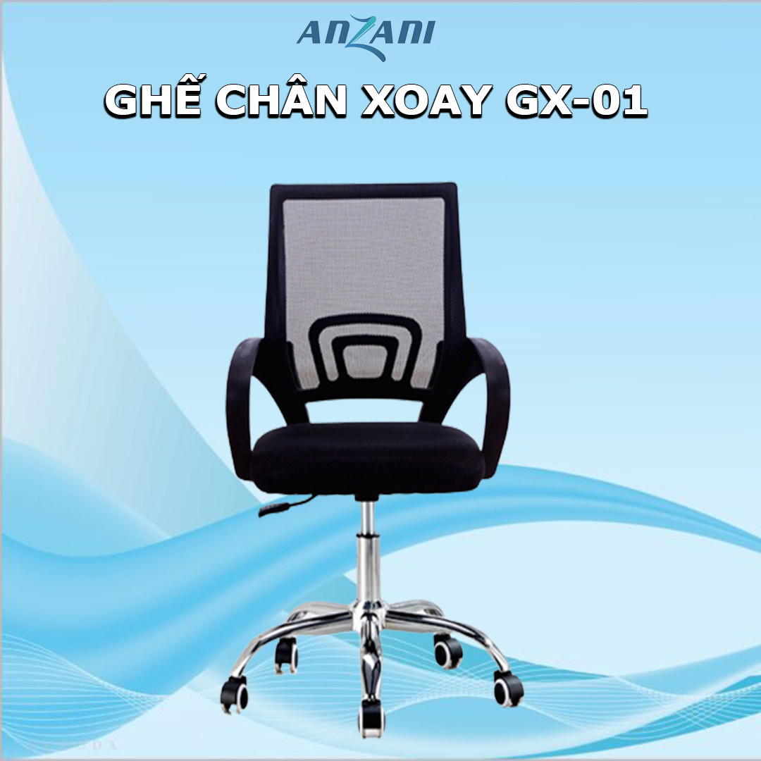 Ghế Văn Phòng Chân Xoay Lưng Lưới GX-01 Siêu Tiện Ích