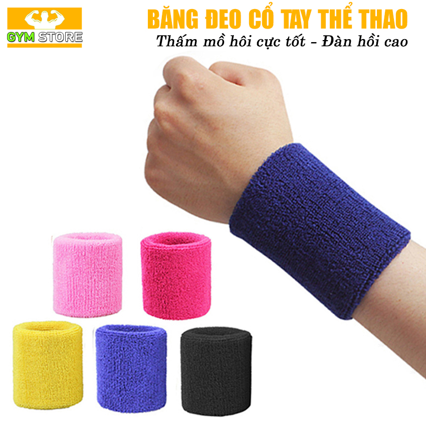 Băng Đeo Thấm Hút Mồ Hôi Bảo Vệ Cổ Tay Hỗ Trợ Tập Thể Thao (1 Chiếc)