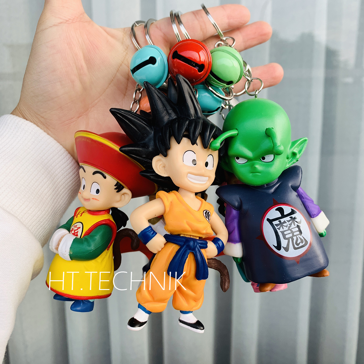 Móc Khóa Kiêm Mô Hình Trang Trí 6 Mô Hình Dragon Ball Songoku Chichi Krilin Gohan Piccolo Chibi Cao 11cm Được Chọn Mẫu