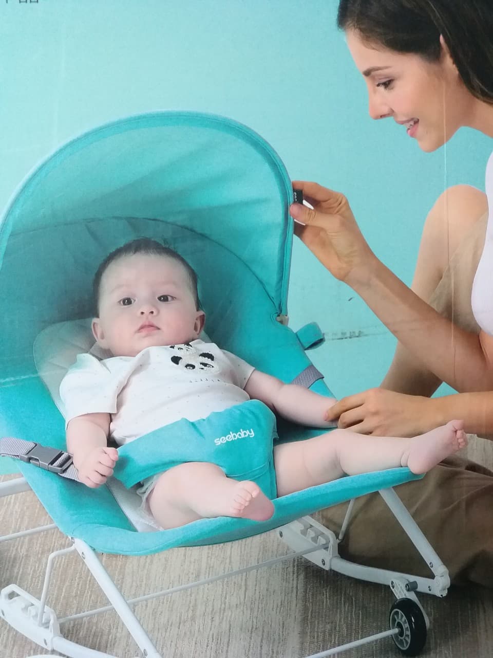 Nôi bập bênh seebaby R1 cho yêu chỉnh được cao thấp