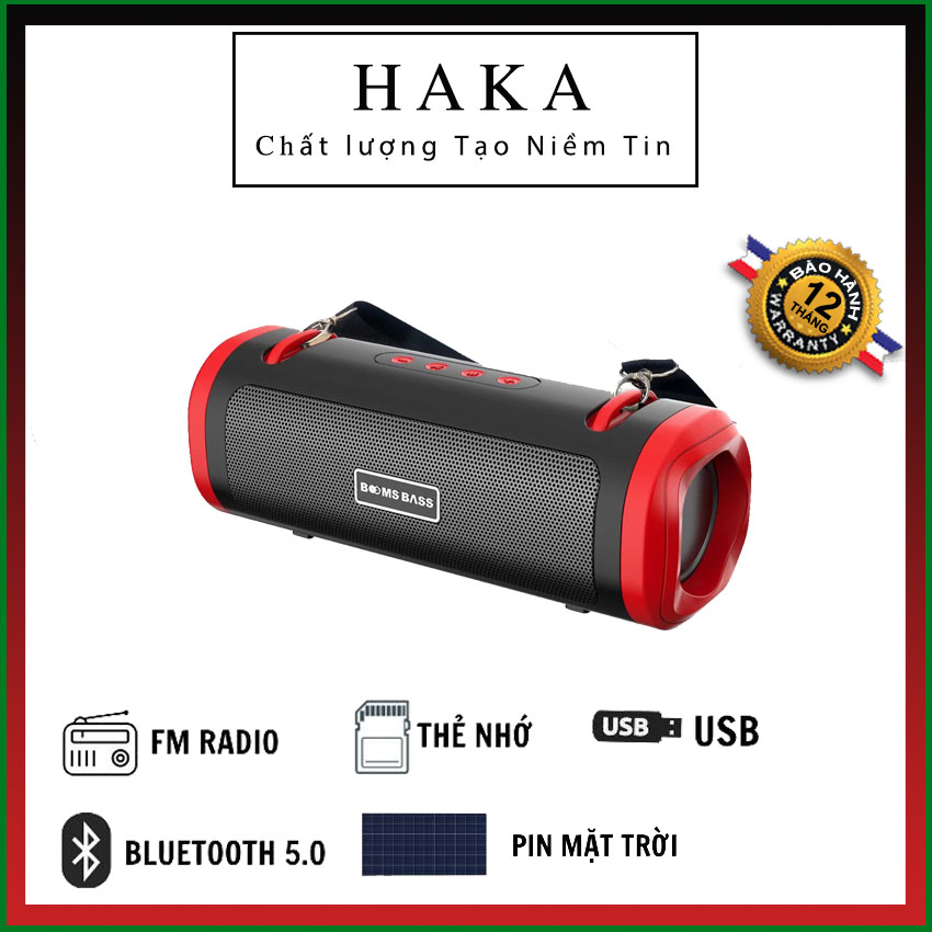 Loa bluetooth hakastore bbl26 loa không dây sử dụng pin năng lượng mặt trời, đài fm, loa bluetooth bass mạnh pin trâu , loa bluetooth mini, loa bluetooth giá rẻ- bảo hành 12 tháng