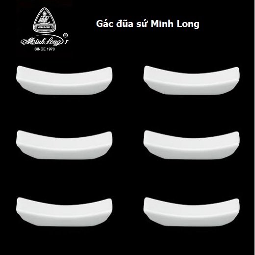 Gác đũa sứ trắng Minh Long - gác đũa sứ minh long