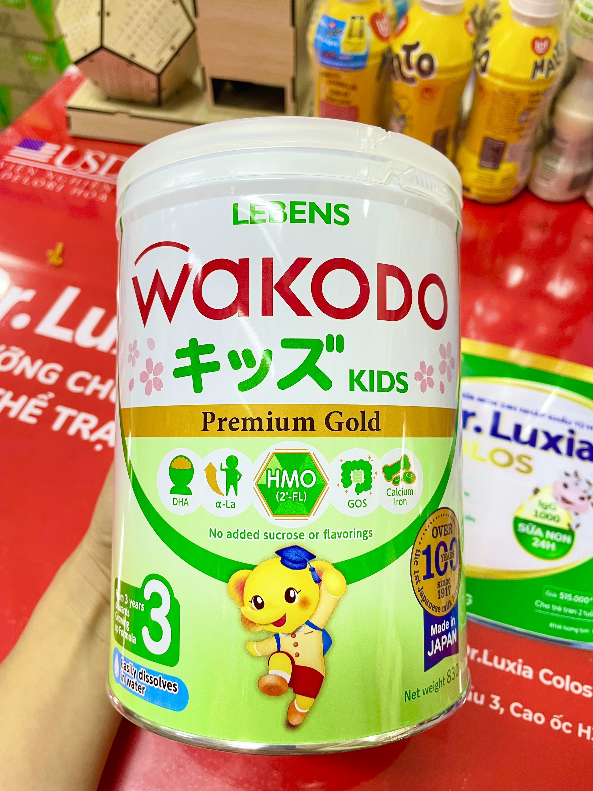 Sữa bột wakodo gungun 3 lon 810g nhập khẩu nhật bản
