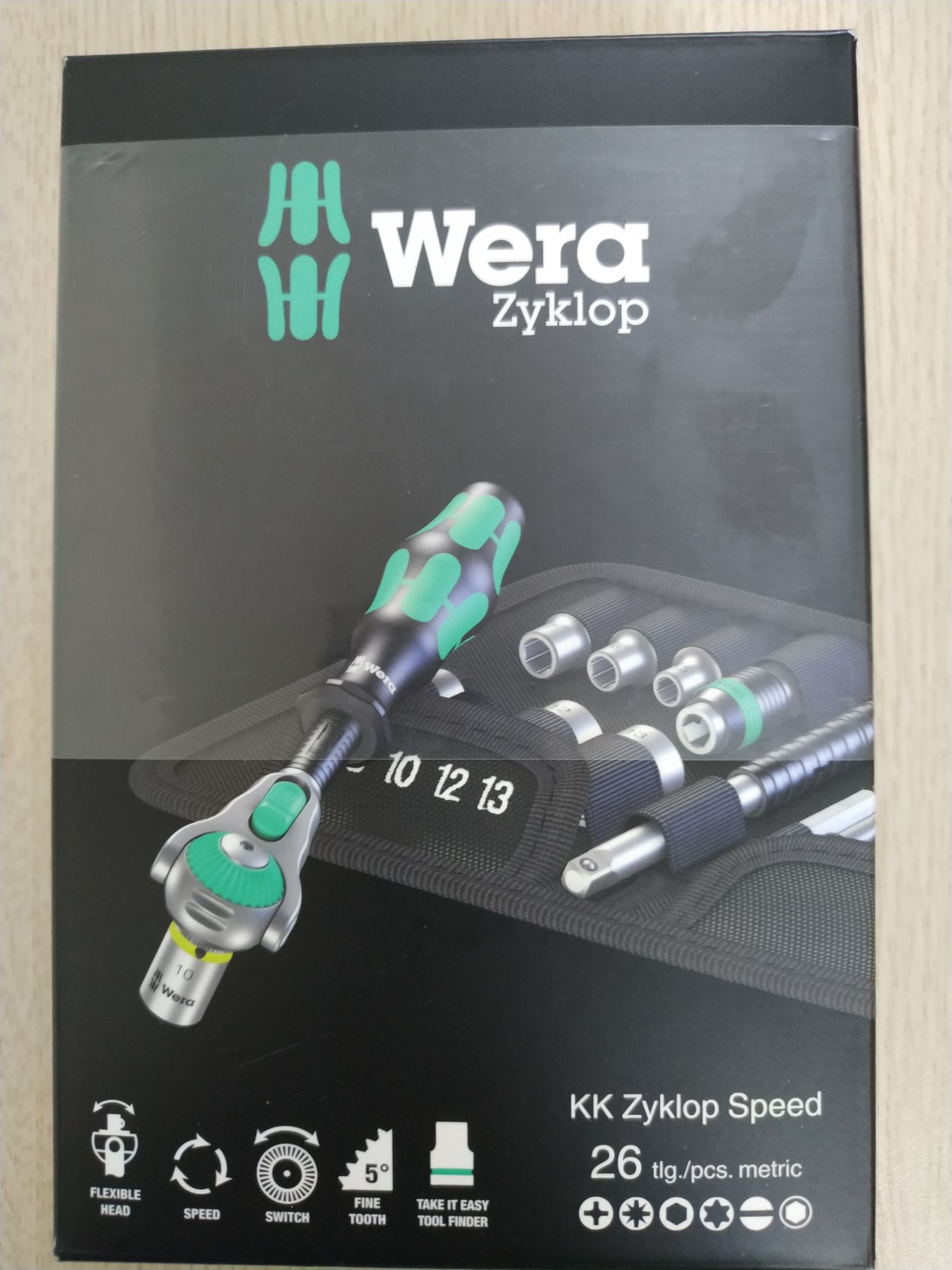 Bộ tuýp kraftform kompakt zyklop speed 1/4″ gồm 26 chi tiết wera 05051045001