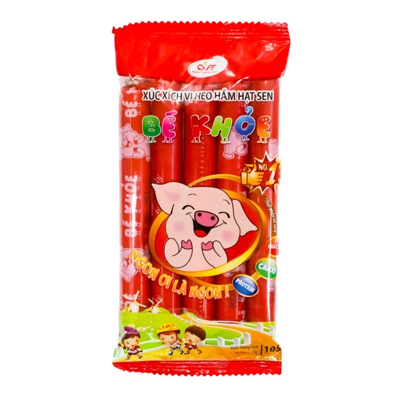 Xúc xích ăn liền Bé Khỏe bịch 5 cái x 21g