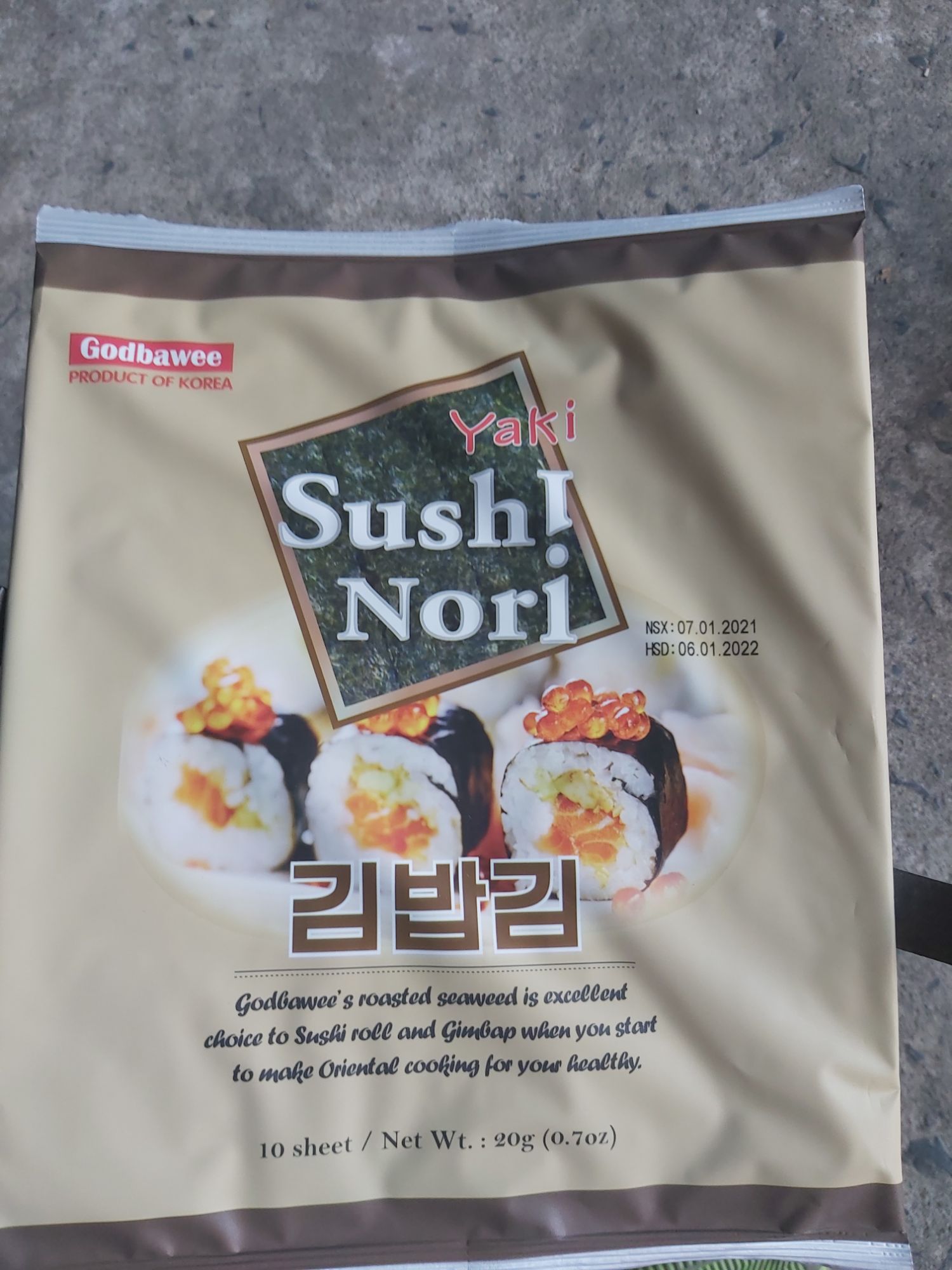 Combo 5 bịch tảo cuộn cơm Yaki susi 20g