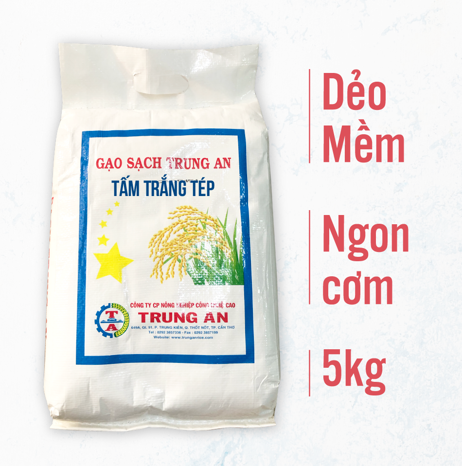 Gạo Tấm Thơm Trắng Tép 5kg - Thơm dẻo dễ ăn