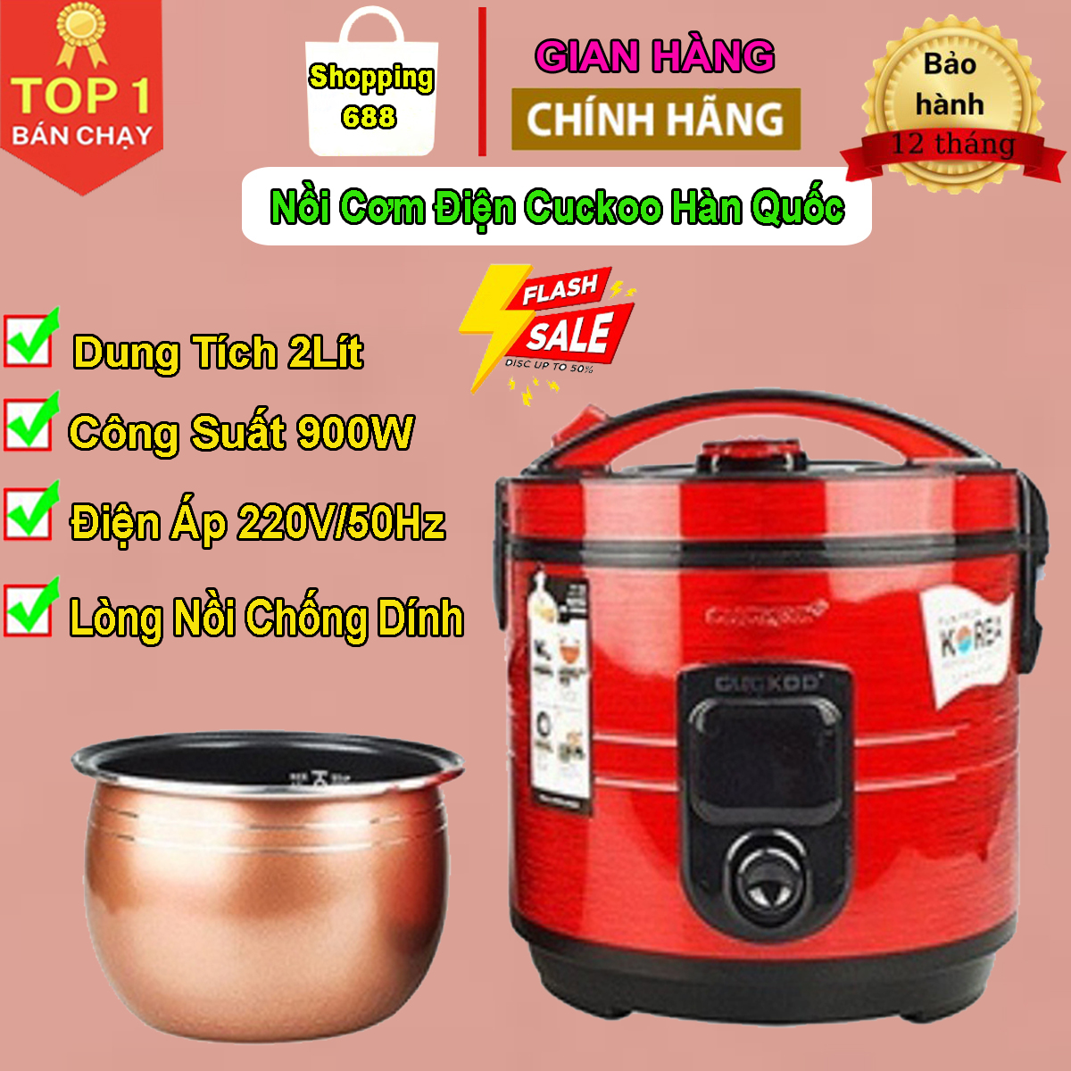 Nồi cơm điện mini dung tích 2 lít, lòng nồi siêu dày siêu chống dính, nồi cơm điện tử thông minh, nồi cơm điện giá rẻ, nồi cơm điện cuckoo hàn quốc, nồi nấu cơm giá rẻ chính hãng nấu cơm nhanh, nồi cơm điện 1 lít 8