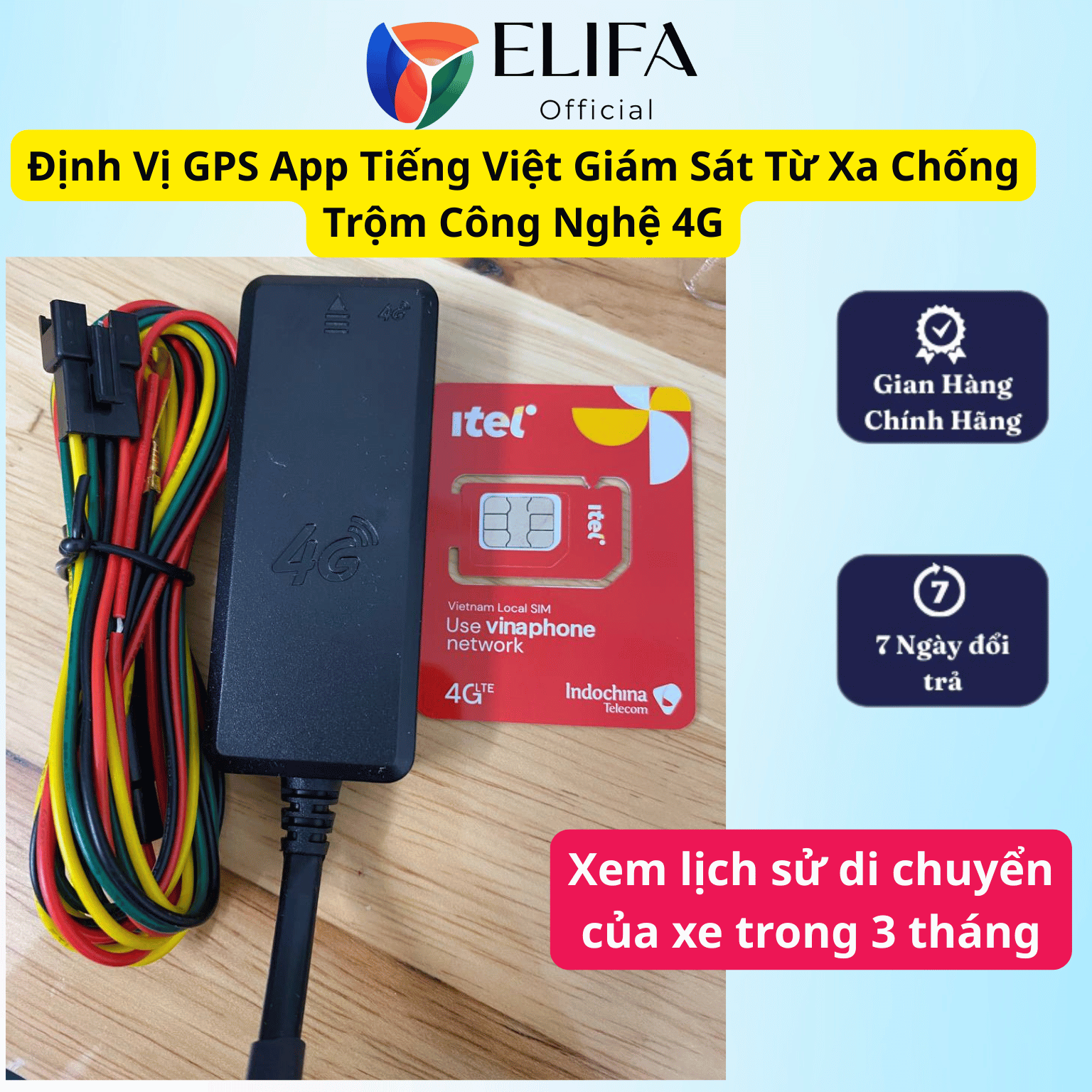 GPS tracker GPS 4G Định Vị Xe Máy Ô Tô – App Tiếng Việt, Chống Trộm Hiệu Quả