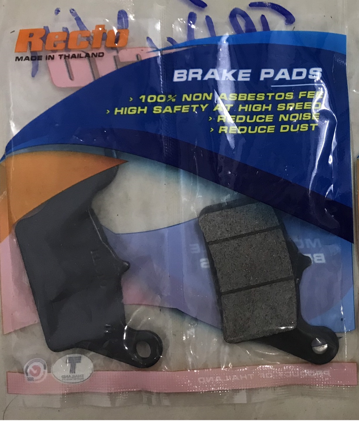 Bộ bố thắng đĩa trước chính hãng Recto cho Winner, Wave S (má phanh)