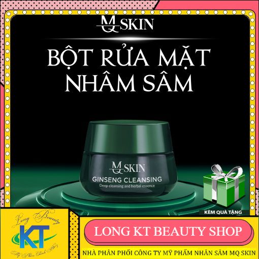 [Hàng công ty + kèm quà tặng] Bột rửa mặt nhân sâm mq skin 100gr - Bột Sữa Rửa Mặt Nhân Sâm MQSKIN
