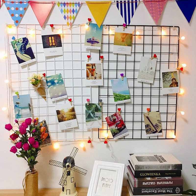 Tấm Lưới Trang Trí Treo Tường,Tấm Lưới Thép Lắp Ghép loại 1 ( Tặng đinh 3 chân)