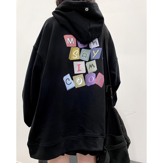 Áo Hoodie Canva Đen