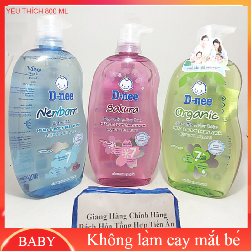 Tắm gội toàn thân cho bé Baby D-nee 800 ml( dưới 3 tuổi)
