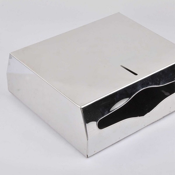 Hộp đựng giấy lau tay treo tường cao cấp vuông inox 304 (CHUẨN INOX 304)