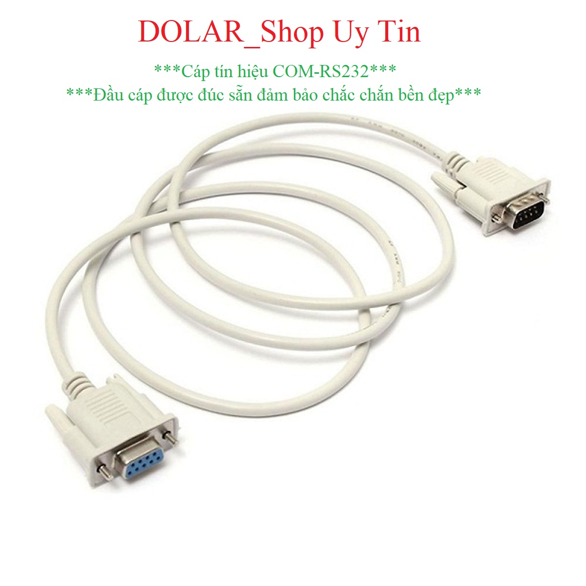 Cáp nối dài rs232 -com 9 chân -kết nối đầu đực sang đầu cái - dolar_shop uy tin