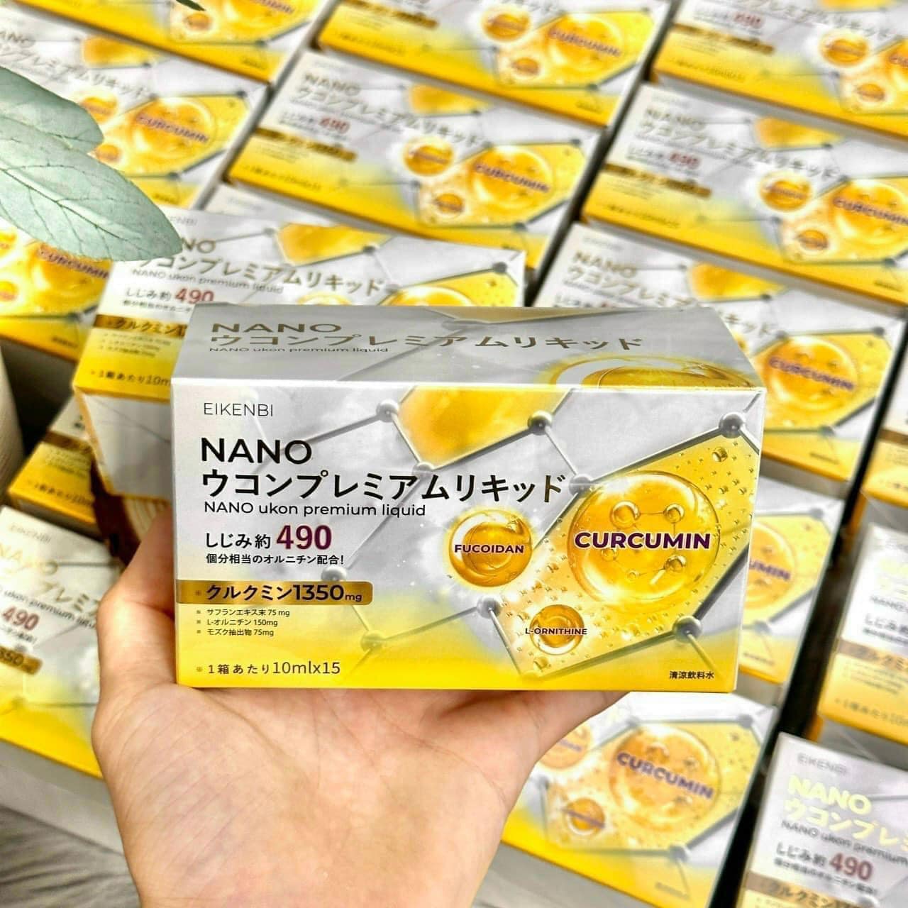 Nước Uống Nghệ Nano Ukon Premium Liquid Eikenbi Nhật Bản - TINH CHẤT NGHỆ NANO TẢO NÂU FUCOIDAN