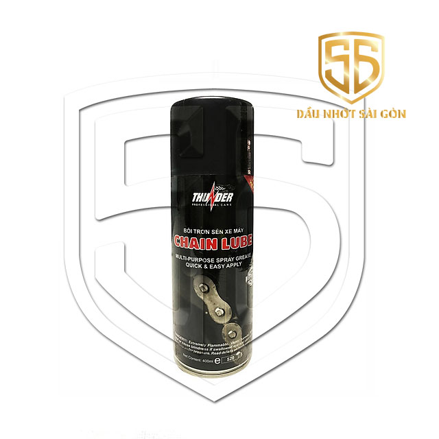 Chai xịt dưỡng sên, bôi trơn sên Thunder chain lube (400ml)