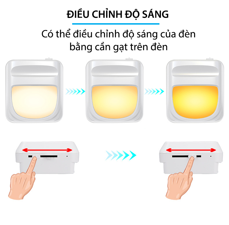 Đèn ngủ tự động sáng khi tối (Điều chỉnh được độ sáng)