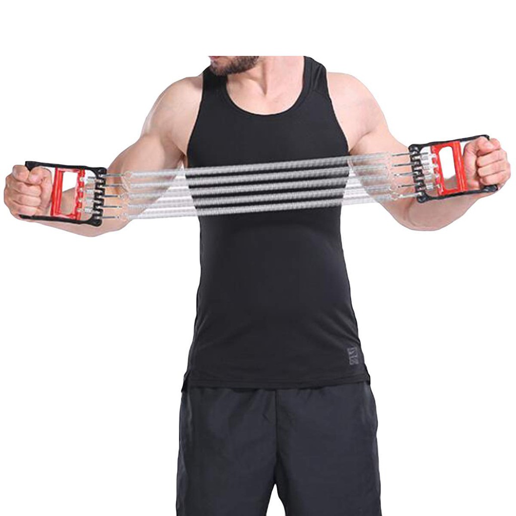 Dây kéo lò xo đa năng 5 sợi tập thể hình, dây kéo lò xo tập gym tại nhà đa năng.