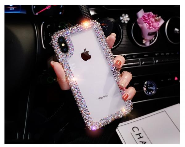 Ốp điện thoại iphone ốp silicone viền đính đá lấp lánh