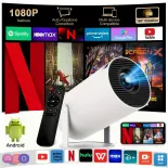 FEINODI Máy chiếu di động, 1080p 4k bluetooth cho rạp hát tại nhà/trò chơi/lớp học trực tuyến, kết nối không dây HD