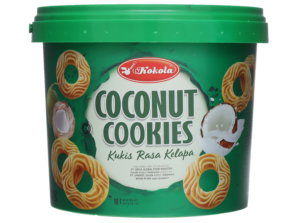Bánh quy dừa Kokola xô 400g