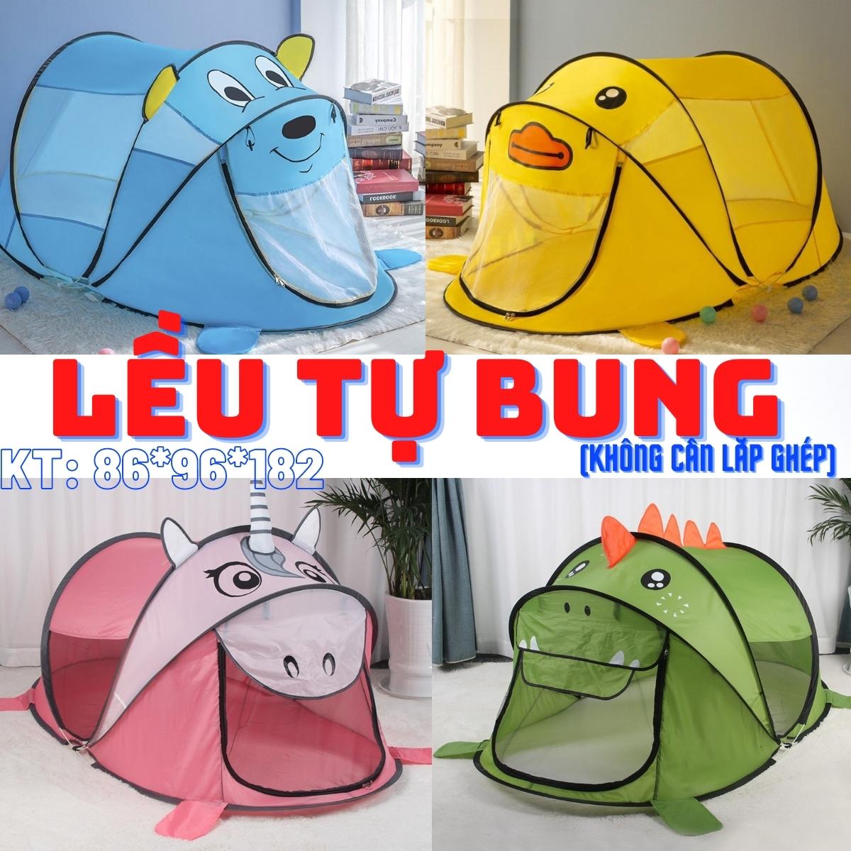 Lều cho bé tự bung không cần lắp ghép cho bé Trai bé Gái loại CAO CẤP 2021