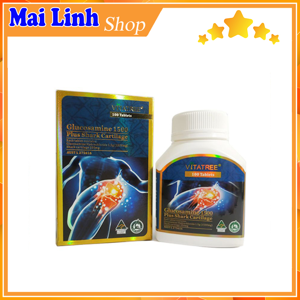 Viên uống bổ xương khớp vitatree glucosamine plus 1500mg - hộp 100 viên