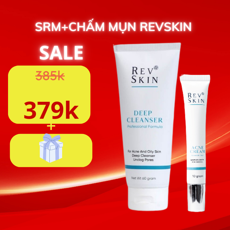 Sửa rửa mặt ngừa mụn revskin sạch nhờn sáng da thông thoáng lỗ chân lông 60g tuệ linh garden